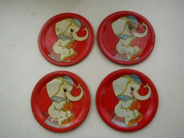 1948 Ohio Art #158, Circus Child's Tin Tea Set