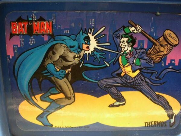 1982, DC Comics, Batman and Joker Blue Lunch Box