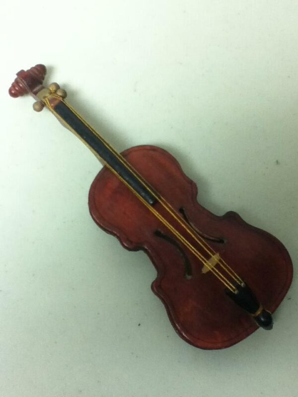 Vintage, Handcrafted, Dolls Wooden Violin or Cello 10in x 3.5in