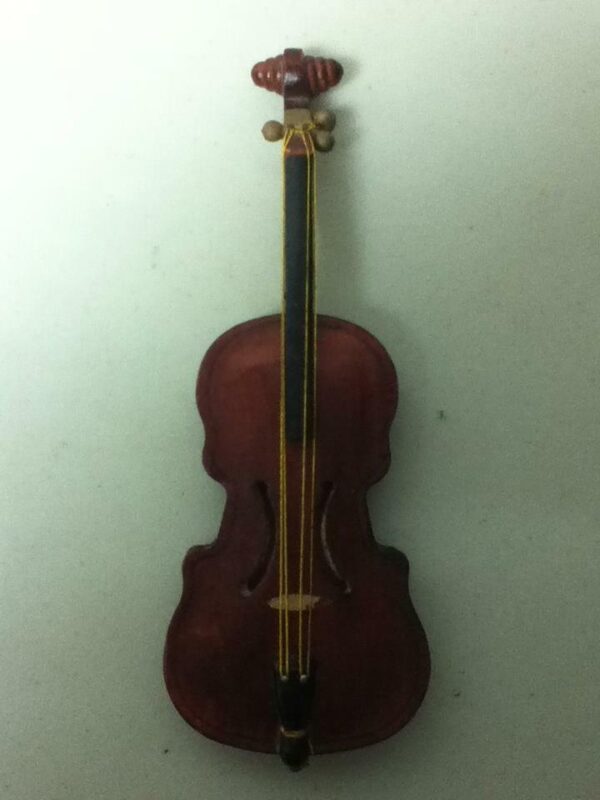 Vintage, Handcrafted, Dolls Wooden Violin or Cello 10in x 3.5in