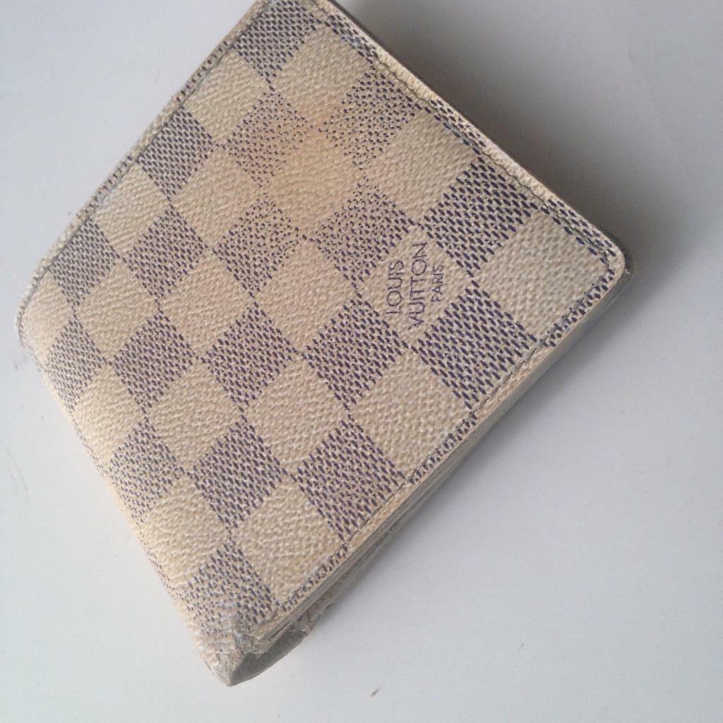 Authentic Louis Vuitton Damier Azur Mens Wallet 4in x 4in(CA2057)