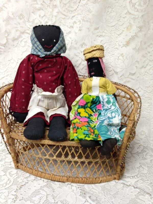 Vintage, 15-inch Handcrafted Fruit Vendor Fabric Doll