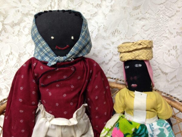 Vintage, 15-inch Handcrafted Fruit Vendor Fabric Doll