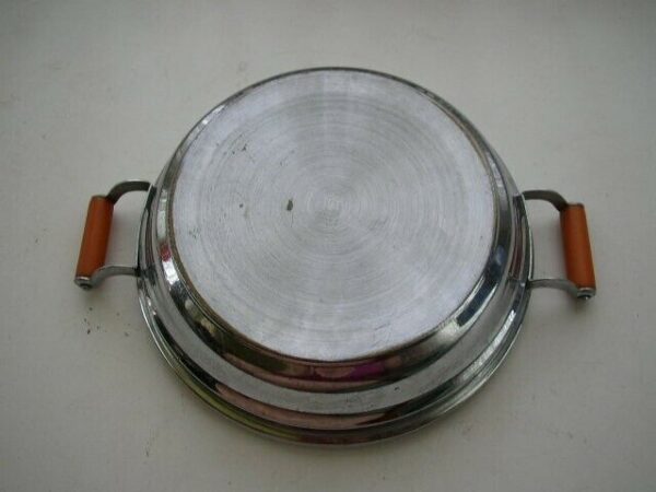 1940s Rare, Little Bo-peep Infant Chrome-Bakelite Feeding Dish