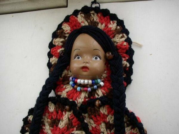 Vintage, South Western Girl Dolly with 2 Potholders