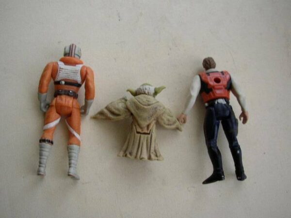 1996 and 1999 Lucas Film. Ltd., Lot of 3 Star Wars Figures-Luke, Hans & Yoda (H)