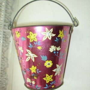 1960s, Ohio Art, 6.5in Iridescent Tin Pail