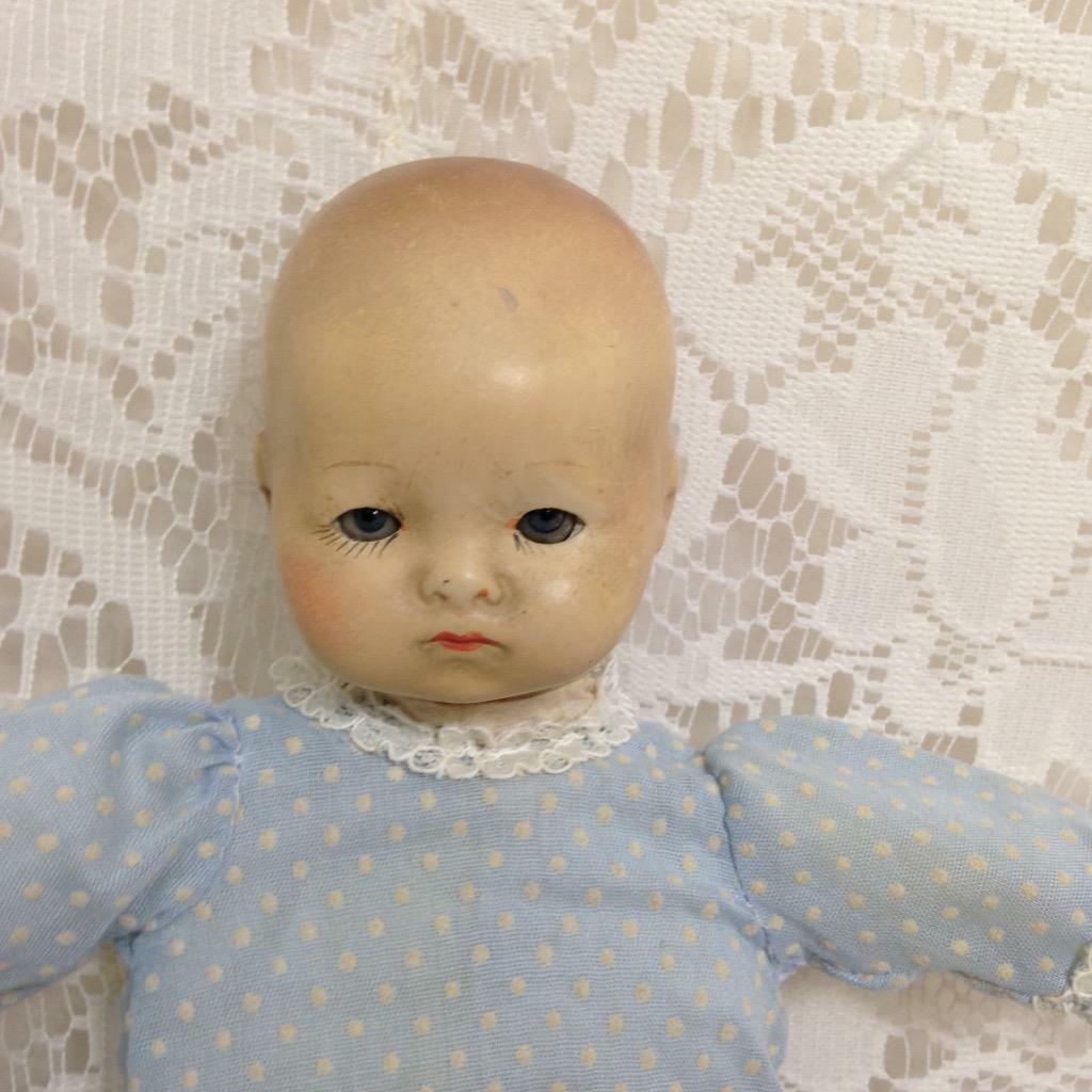 Antique, Armand Marseille German 8in Composition Bye Lo Doll (Dream Baby 341)