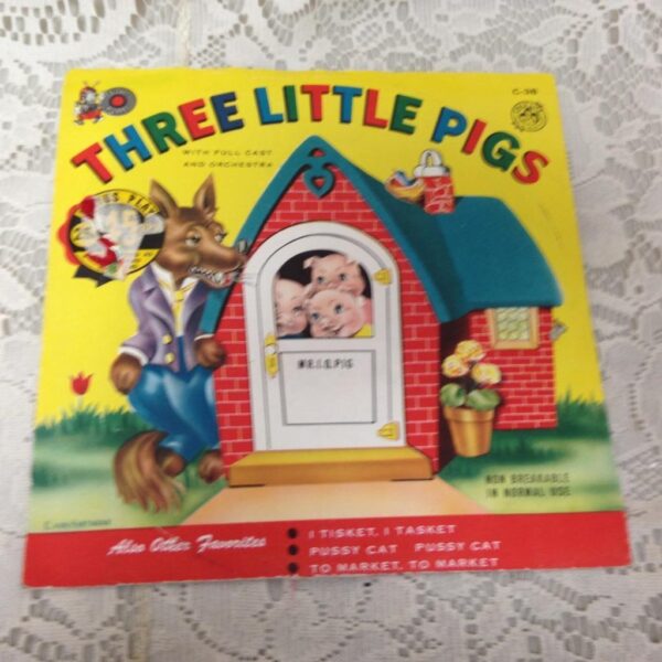 Three Little Pigs, 45 Rpm Cricket Records #C-38