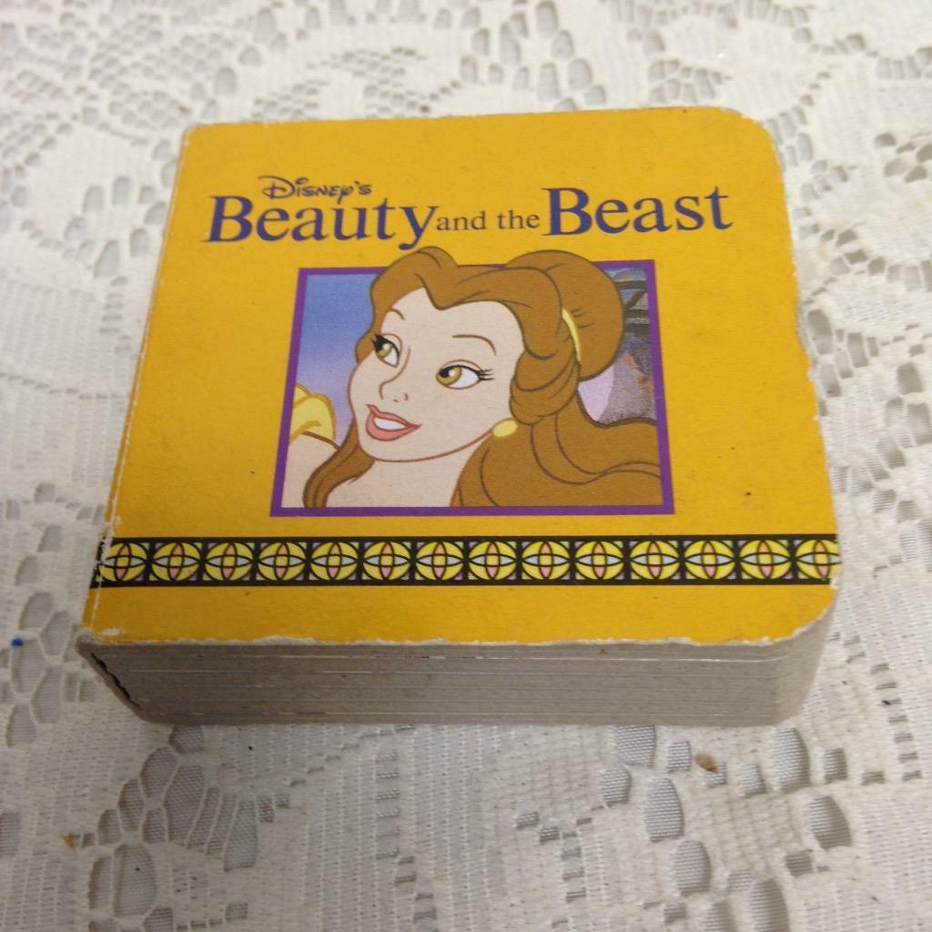 1999 Disney Enterprise, Beauty and the Beast, 6-page Miniature Book 3inx3inx 1in