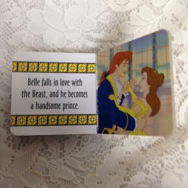 1999 Disney Enterprise, Beauty and the Beast, 6-page Miniature Book 3inx3inx 1in