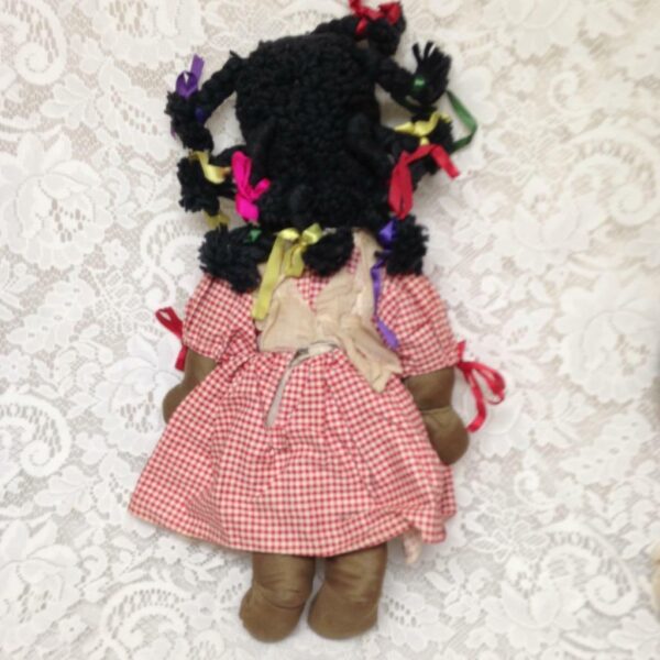 Vintage, Handcrafted African American Raggedy Ann 18-inch Doll