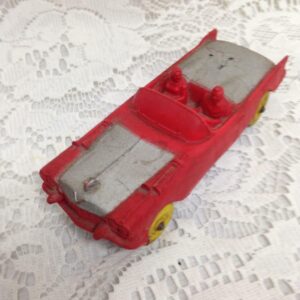 Vintage, Rare, Sun Rubber Co., Red Car 5in x 2in x 1.5in