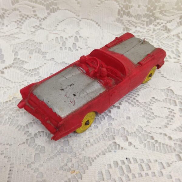 Vintage, Rare, Sun Rubber Co., Red Car 5in x 2in x 1.5in