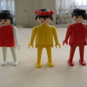 Vintage, 1974 Geobra, Lot of 3 Miniature or Little People Figures