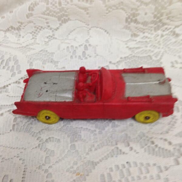 Vintage, Rare, Sun Rubber Co., Red Car 5in x 2in x 1.5in