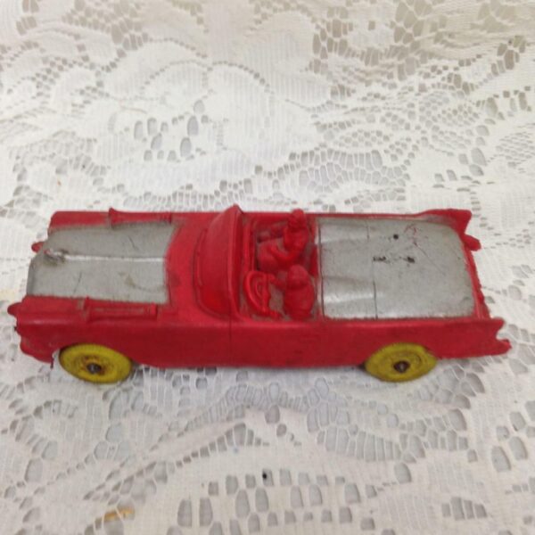 Vintage, Rare, Sun Rubber Co., Red Car 5in x 2in x 1.5in