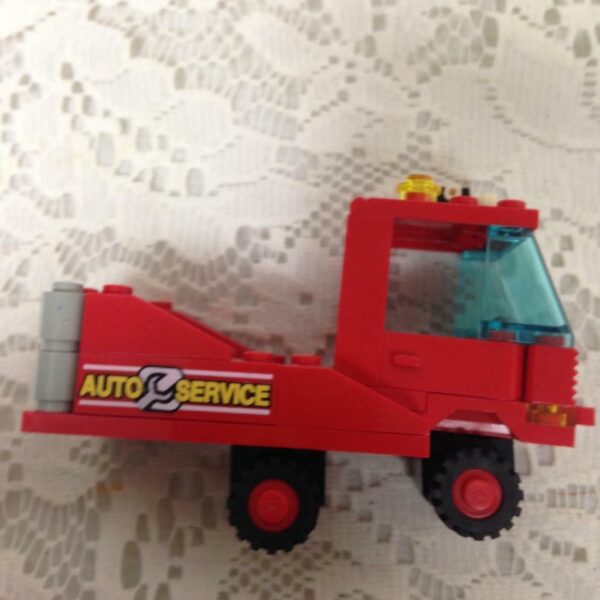 Vintage, Rare, Lego, Red Auto Service Truck 4in x 2.5in x 1.5in