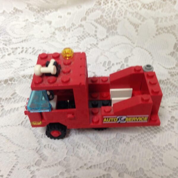 Vintage, Rare, Lego, Red Auto Service Truck 4in x 2.5in x 1.5in