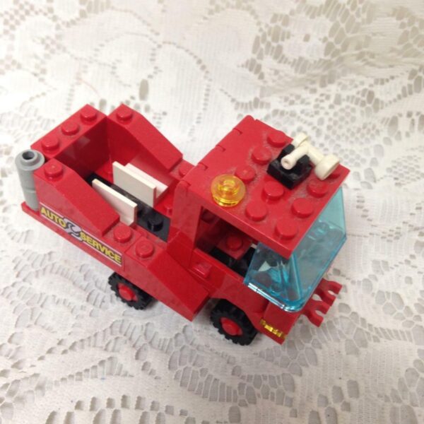 Vintage, Rare, Lego, Red Auto Service Truck 4in x 2.5in x 1.5in