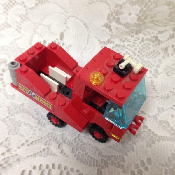 Vintage, Rare, Lego, Red Auto Service Truck 4in x 2.5in x 1.5in