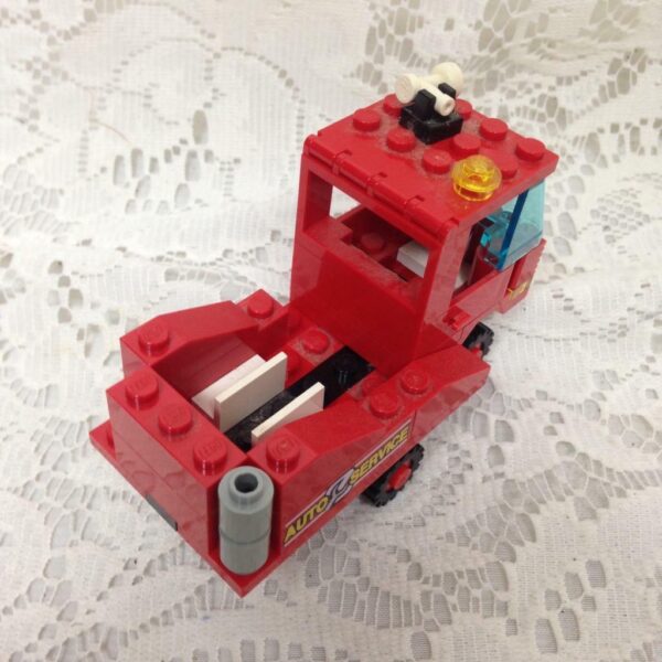 Vintage, Rare, Lego, Red Auto Service Truck 4in x 2.5in x 1.5in