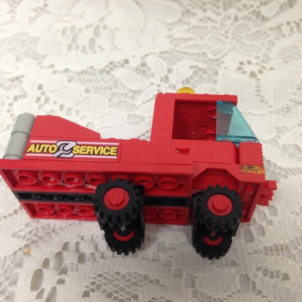 Vintage, Rare, Lego, Red Auto Service Truck 4in x 2.5in x 1.5in