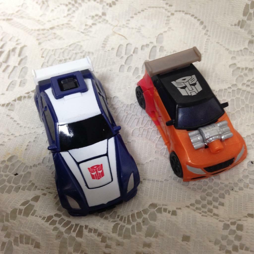 Lot of 2, Orange and Purple Blue Car- Robot Transformers (#06)