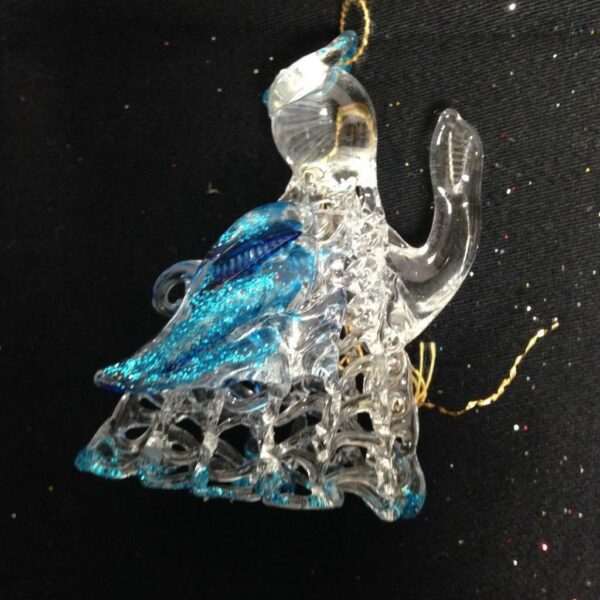 Handcrafted, 3pc Spun Glass Christmas Ornaments #6