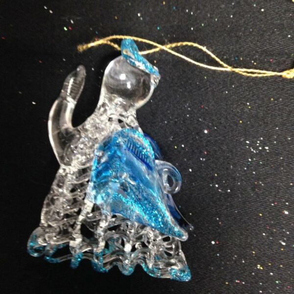 Handcrafted, 3pc Spun Glass Christmas Ornaments #6