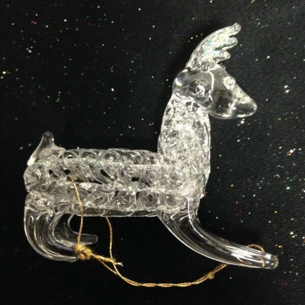 Handcrafted, 3pc Spun Glass Christmas Ornaments #6
