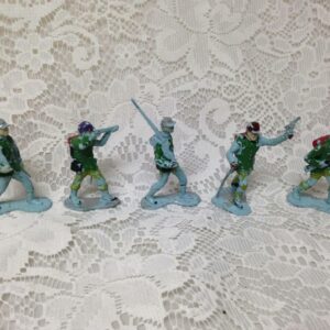 Vintage, Painted, 5-pcs Miniature Soldiers 2 to 2.5in each (#6)