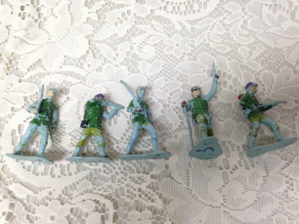 Vintage, Painted, 5-pcs Miniature Soldiers 2 to 2.5in each (#6)