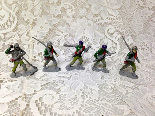 Vintage, Painted, 5-pcs Miniature Soldiers 2 to 2.5in each (#8)