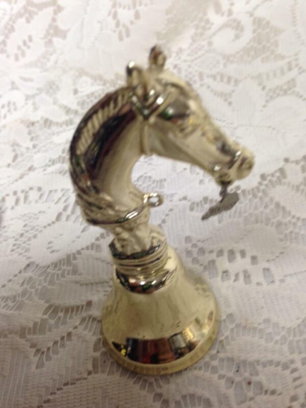 Vintage, 2pc Gold Tone Souvenir Bells- Kentucky Derby