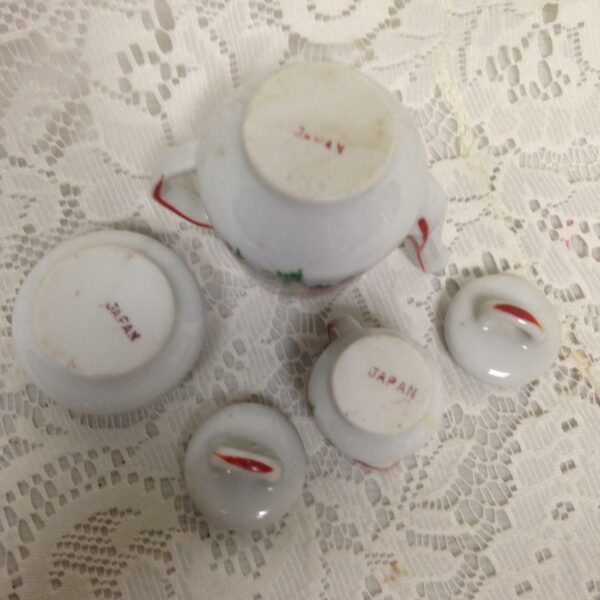 Vintage, Floral Porcelain 16pc Child's Tea Set for 4