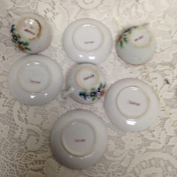 Vintage, Floral Porcelain 16pc Child's Tea Set for 4