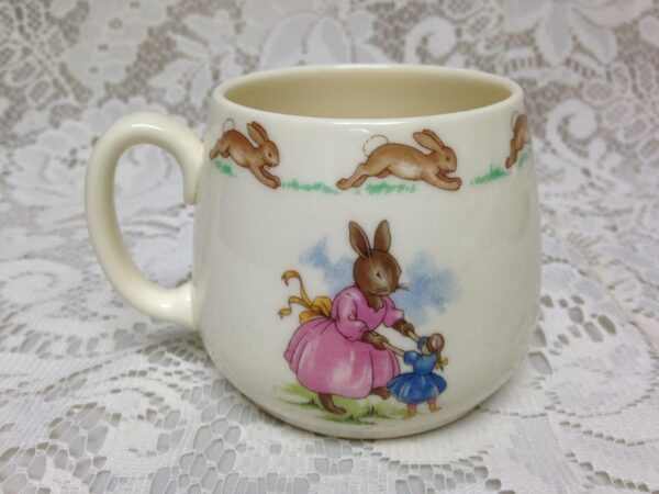 Vintage, Royal Doulton, England, Bunny Kins 3pc Child's Cup, Saucer n Plate Set