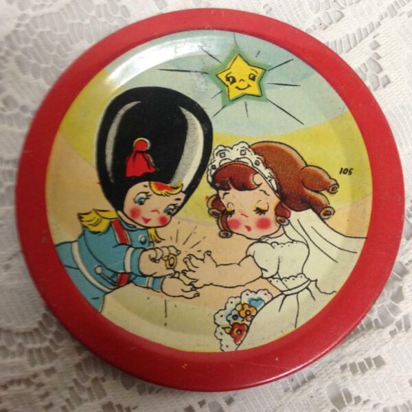 1940-50s Ohio Art, #105 The Wedding, 4-pc Child's Tin Plates