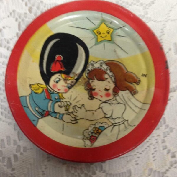 1940-50s Ohio Art, #105 The Wedding, 4-pc Child's Tin Plates