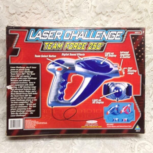 Vintage 2002 Laser Challenge Team Force 250’ Blasters Sensor Vests Toymax 80642