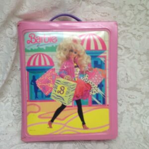 Vintage, 1989 Mattel Inc., Barbie Pink Fashion Doll Case 12.5in x 10.5in x 3in