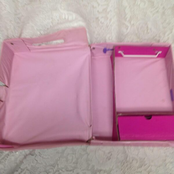 Vintage, 1989 Mattel Inc., Barbie Pink Fashion Doll Case 12.5in x 10.5in x 3in