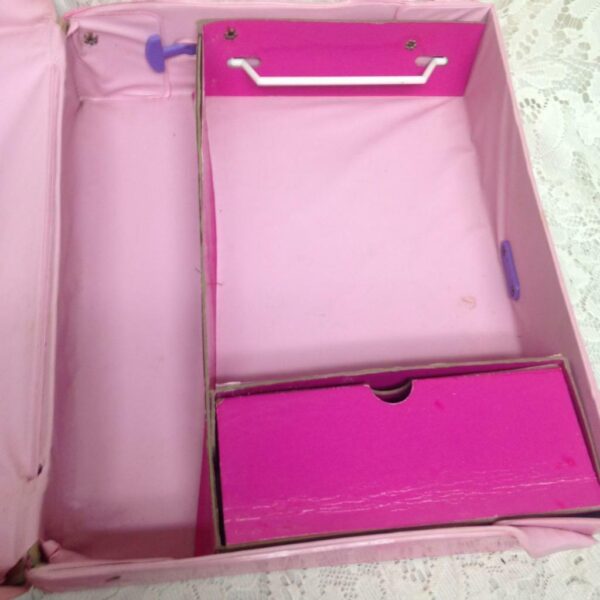 Vintage, 1989 Mattel Inc., Barbie Pink Fashion Doll Case 12.5in x 10.5in x 3in