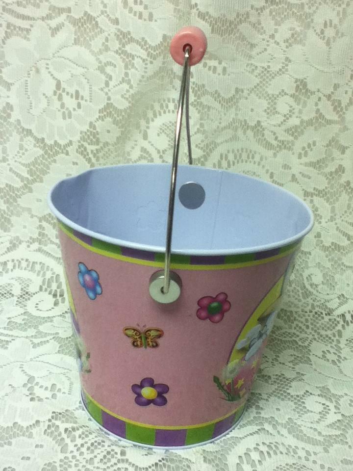 Beautiful, Easter Tin Pail, 6in H x 6in D