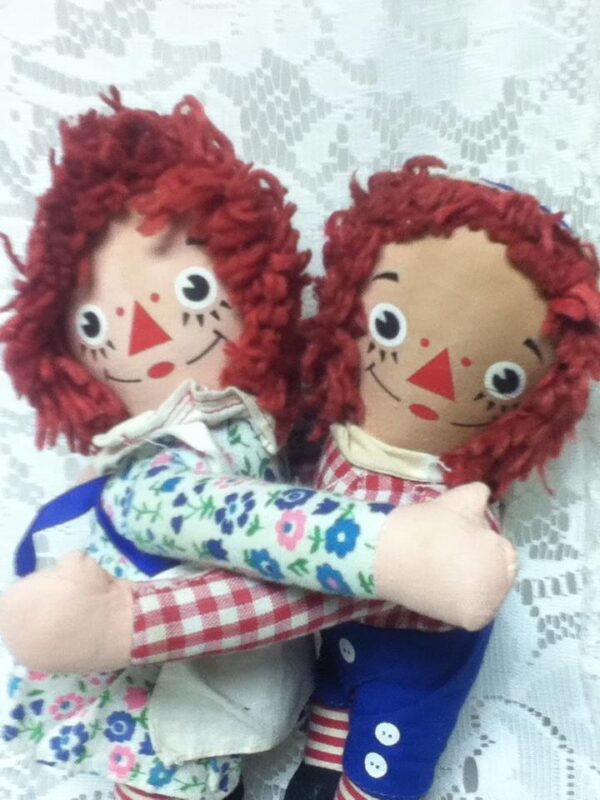 1970s Knickerbocker, Rare, Raggedy Ann and Andy Embraceable