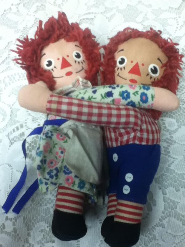 1970s Knickerbocker, Rare, Raggedy Ann and Andy Embraceable