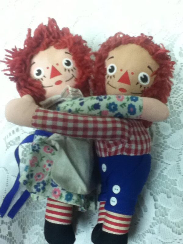 1970s Knickerbocker, Rare, Raggedy Ann and Andy Embraceable