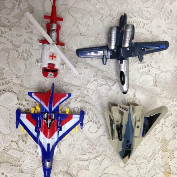 4pc Lot of Transformer, Airplanes and Helicopters 6in L each