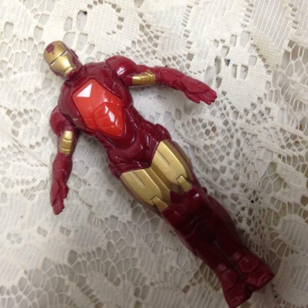 2pc Rare Superman and Iron Man Action Figures 4in and 5in